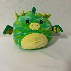 Squishmallow 9" Green Tie Dye Dexter Dragon Plush Embroidered Swirl Year 2020